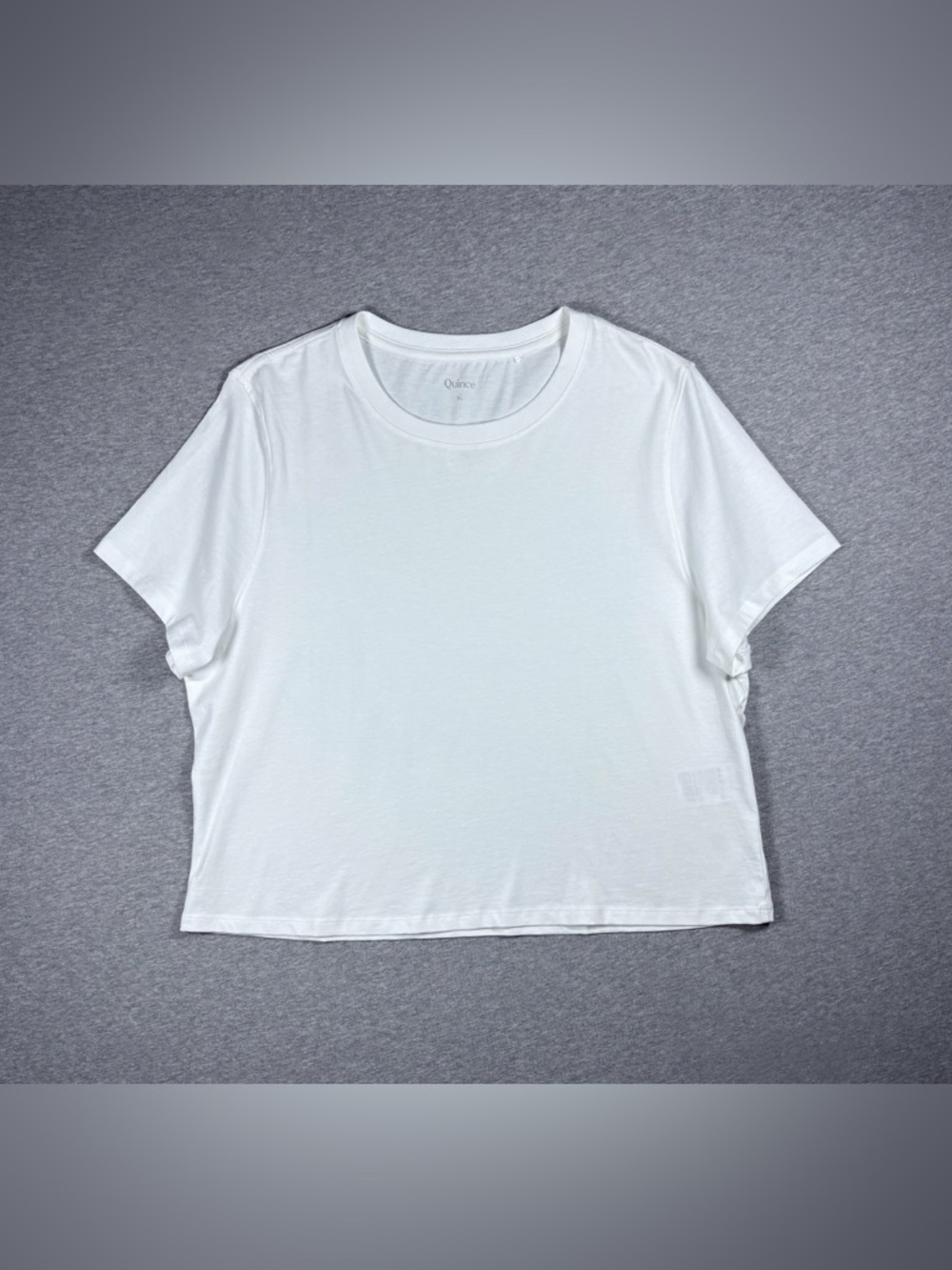 Quince Organic Cotton Boxy Crewneck Tee Tshirt White Womens Size XL NWOT